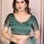 Teal color rangoli silk embroidery work saree with work blouse piece