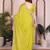 Parrot green color satin chiffon silk embroidery work saree with work blouse piece