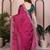 Pink color rangoli silk embroidery work saree with work blouse piece