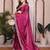 Pink color rangoli silk embroidery work saree with work blouse piece