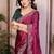 Pink color rangoli silk embroidery work saree with work blouse piece
