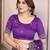Puprle color  fandy chiffon  silk embroidery work saree with work blouse piece
