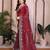 Maroon color fandy chiffon  silk embroidery work saree with work blouse piece