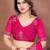 Pink  color fandy chiffon  silk embroidery work saree with work blouse piece