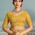 Yellow  color star georgette silk embroidery work saree with work blouse piece
