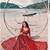 Red net lehenga with un-stitched blouse