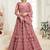 Dusty Pink indian wedding wear premium net lehenga choli set with Heavy silk inner for women's
