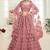 Dusty Pink indian wedding wear premium net lehenga choli set with Heavy silk inner for women's