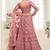 Dusty Pink indian wedding wear premium net lehenga choli set with Heavy silk inner for women's