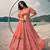 Red net lehenga with un-stitched blouse party wedding wear