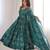 New trendy stylish elegant teal floral print cotton anarkali suit for women