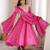New trendy traditional pink bandhani anarkali set with embellished v-neck