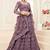 Violet indian wedding wear premium net lehenga choli set with heavy silk inner for women's