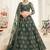 Mehendi Green indian wedding wear premium net lehenga choli set with heavy silk inner for women's