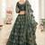 Mehendi Green indian wedding wear premium net lehenga choli set with heavy silk inner for women's