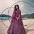 Purple net lehenga with un-stitched blouse party wedding wear