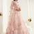 Peach Coding Embroidered 2 Layer With Net And Silk Satin Semi Stitched Lehenga For Women's Wedding Look