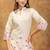White & pink floral printed cotton co-ord set for women