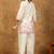 White & pink floral printed cotton co-ord set for women