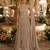 Chiku chinon silk free size stitched gown with embroidery work