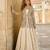Off white silk free size stitched suit with embroidery work