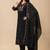 Black floral embroidered mul cotton kurta pant set for women