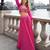 Pink silk free size stitched suit with embroidery work