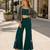 Teal green silk free size stitched suit with embroidery work