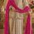 Cream georgette free size stitched suit with embroidery & beats work