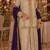Cream georgette free size stitched suit with embroidery & beats work