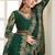 Green Net Silk Embroidered Bridesmaid Wedding Heavy Border Lehenga Choli For Women's