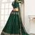Green Net Silk Embroidered Bridesmaid Wedding Heavy Border Lehenga Choli For Women's