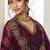 Dark Maroon Bridal Lehenga with Zari and Thread Embroidery Work 