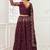 Dark Maroon Bridal Lehenga with Zari and Thread Embroidery Work 