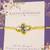 Yellow kundan floral pearl rakhi with roli chawal capsules