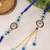 Blue evil eye bhai bhabhi rakhi lumba set with roli chawal capsules