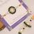 Teal pearl bhai bhabhi rakhi lumba set with roli chawal capsules