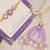 Lavender pearl bhai bhabhi rakhi lumba set with roli chawal capsules