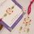Pink floral pearl bhai bhabhi rakhi lumba set with roli chawal capsules