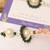 Teal floral pearl drop designer lumba with roli chawal capsules