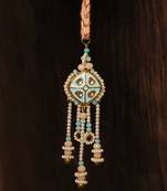Pastel kundan tassel pearl charm lumba with roli chawal capsules