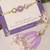 Purple floral pearl stone rakhi with roli chawal capsules