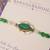 Emerald pearl marquise designer rakhi with roli chawal capsules