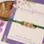 Golden chain green thread rakhi with roli chawal capsules