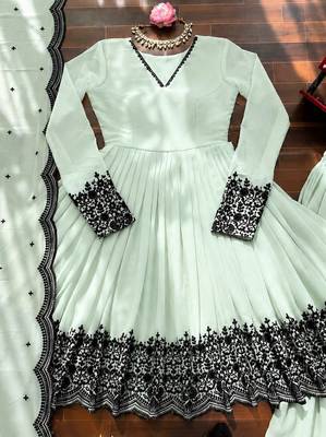 Mint Green Color Designer Sharara Set 4