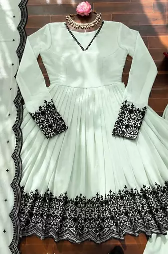 Mint Green Color Designer Sharara Set