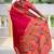 Ranipink silk blend saree with peacock motif zari border