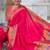 Ranipink silk blend saree with peacock motif zari border