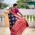 Festive teal banarasi silk blend saree with colorful meenakari border