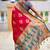 Festive ranipink banarasi silk blend saree with colorful meenakari border